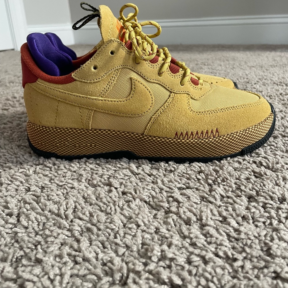 Yellow and Purple Nike Sneakers